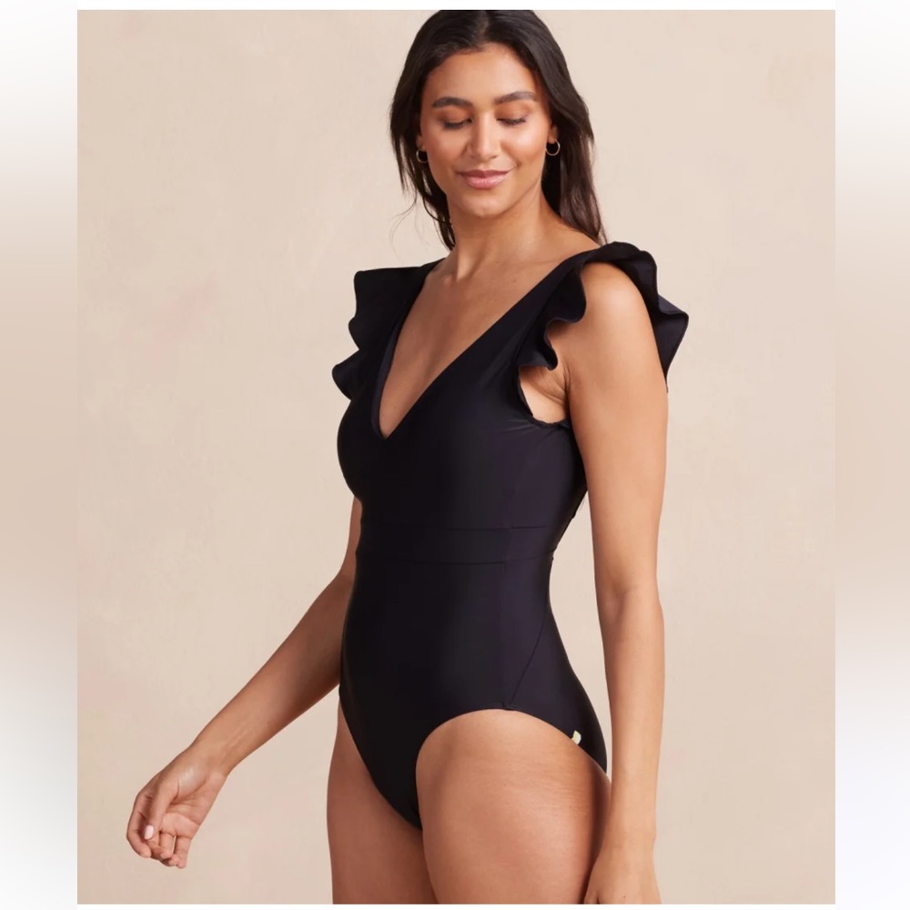 Summersalt Black Ruffle One Piece Swimsuit